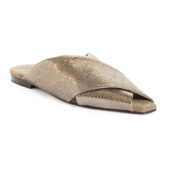 Brand new In package Brunello Cucinelli gold embossed slides sz 37.5 - Picture 4 of 5